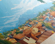 Load image into Gallery viewer, Garoua, Cameroon Travel Poster Panoramic Canvas Print, Garoua, Cameroon Painting, Cameroon Art, Garoua Travel Art, Guest Room Painting