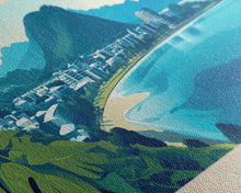 Load image into Gallery viewer, Tauranga, New Zealand Travel Poster Panoramic Canvas Print, Tauranga, New Zealand Painting, New Zealand Art, Tauranga Travel Art, Guest Room Painting