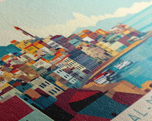 Carregar imagem no visualizador da galeria, Albury–Wodonga, Australia Travel Poster Panoramic Canvas Print, Albury–Wodonga, Australia Painting, Australia Art, Albury–Wodonga Travel Art, Guest Room Painting