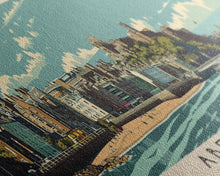 Carregar imagem no visualizador da galeria, Aberdeen, Scotland Panoramic Canvas Print, Aberdeen, Scotland Painting, Scotland Art, Aberdeen Travel Poster, Travel Art, Vacation Gift