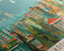 Load image into Gallery viewer, Addis Ababa, Ethiopia Panoramic Canvas Print, Addis Ababa, Ethiopia Painting, Ethiopia Art, Addis Ababa Travel Poster, Travel Art, Housewarming Gift