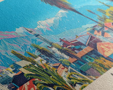 Load image into Gallery viewer, Arica, Chile Panoramic Canvas Print, Arica, Chile Painting, Chile Art, Arica Travel Poster, Travel Art, Guest Room Painting