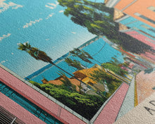 Load image into Gallery viewer, Artigas, Uruguay Panoramic Canvas Print, Artigas, Uruguay Painting, Uruguay Art, Artigas Travel Poster, Travel Art, Living Room Painting