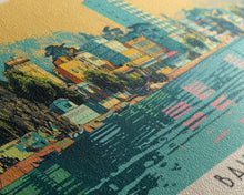 Carregar imagem no visualizador da galeria, Bahir Dar, Ethiopia Panoramic Canvas Print, Bahir Dar, Ethiopia Painting, Ethiopia Art, Bahir Dar Travel Poster, Travel Art, Guest Room Painting