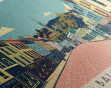 Carregar imagem no visualizador da galeria, Ballymena, Ireland Panoramic Canvas Print, Ballymena, Ireland Painting, Ireland Art, Ballymena Travel Poster, Travel Art, Guest Room Painting