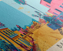 Load image into Gallery viewer, Banfora, Burkina Faso Panoramic Canvas Print, Banfora, Burkina Faso Painting, Burkina Faso Art, Banfora Travel Poster, Travel Art, Guest Room Painting