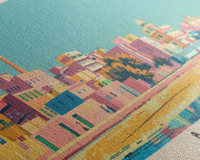 Load image into Gallery viewer, Batna, Algeria Panoramic Canvas Print, Batna, Algeria Painting, Algeria Art, Batna Travel Poster, Travel Art, Living Room Painting