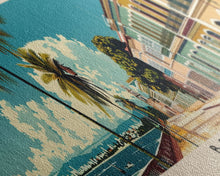 Load image into Gallery viewer, Belem, Brazil Panoramic Canvas Print, Belem, Brazil Painting, Brazil Art, Belem Travel Poster, Travel Art, Housewarming Gift