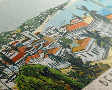 Load image into Gallery viewer, Benguela, Angola Panoramic Canvas Print, Benguela, Angola Painting, Angola Art, Benguela Travel Poster, Travel Art, Vacation Gift