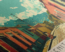 Load image into Gallery viewer, Benito Juarez, Mexico Panoramic Canvas Print, Benito Juarez, Mexico Painting, Mexico Art, Benito Juarez Travel Poster, Travel Art, Living Room Painting