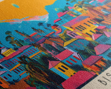 Load image into Gallery viewer, Bishoftu, Ethiopia Panoramic Canvas Print, Bishoftu, Ethiopia Painting, Ethiopia Art, Bishoftu Travel Poster, Travel Art, Vacation Gift