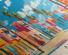 Load image into Gallery viewer, Biskra, Algeria Panoramic Canvas Print, Biskra, Algeria Painting, Algeria Art, Biskra Travel Poster, Travel Art, Living Room Painting