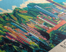 Load image into Gallery viewer, Bogota, Colombia Panoramic Canvas Print, Bogota, Colombia Painting, Colombia Art, Bogota Travel Poster, Travel Art, Living Room Painting