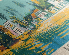 Load image into Gallery viewer, Bouake, Ivory Coast Panoramic Canvas Print, Bouake, Ivory Coast Painting, Ivory Coast Art, Bouake Travel Poster, Travel Art, Guest Room Painting