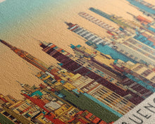 Carregar imagem no visualizador da galeria, Buenos Aires, Argentina Panoramic Canvas Print, Buenos Aires, Argentina Painting, Argentina Art, Buenos Aires Travel Poster, Travel Art, Guest Room Painting