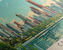 Carregar imagem no visualizador da galeria, Calgary, Canada Panoramic Canvas Print, Calgary, Canada Painting, Canada Art, Calgary Travel Poster, Travel Art, Guest Room Painting