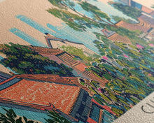 Load image into Gallery viewer, Chengdu, China Panoramic Canvas Print, Chengdu, China Painting, China Art, Chengdu Travel Poster, Travel Art, Vacation Gift