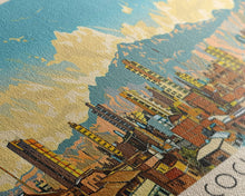 Load image into Gallery viewer, Cochabamba, Bolivia Panoramic Canvas Print, Cochabamba, Bolivia Painting, Bolivia Art, Cochabamba Travel Poster, Travel Art, Living Room Painting