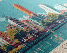 Load image into Gallery viewer, Curitiba, Brazil Panoramic Canvas Print, Curitiba, Brazil Painting, Brazil Art, Curitiba Travel Poster, Travel Art, Guest Room Painting