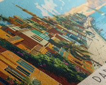 Load image into Gallery viewer, Damanhur, Egypt Panoramic Canvas Print, Damanhur, Egypt Painting, Egypt Art, Damanhur Travel Poster, Travel Art, Housewarming Gift