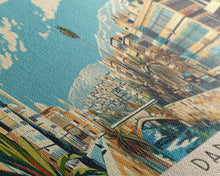 Load image into Gallery viewer, Damascus, Syria Panoramic Canvas Print, Damascus, Syria Painting, Syria Art, Damascus Travel Poster, Travel Art, Guest Room Painting