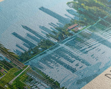 Load image into Gallery viewer, Depok, Indonesia Panoramic Canvas Print, Depok, Indonesia Painting, Indonesia Art, Depok Travel Poster, Travel Art, Guest Room Painting