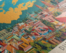 Load image into Gallery viewer, Durango, Mexico Panoramic Canvas Print, Durango, Mexico Painting, Mexico Art, Durango Travel Poster, Travel Art, Guest Room Painting