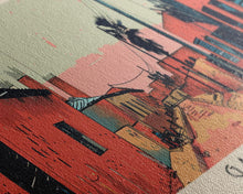 Load image into Gallery viewer, Garoua, Cameroon Panoramic Canvas Print, Garoua, Cameroon Painting, Cameroon Art, Garoua Travel Poster, Travel Art, Guest Room Painting