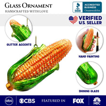 Cargar imagen en el visor de la galería, Charming Corn Glass Christmas Ornament, Farmer Style Tree Decor