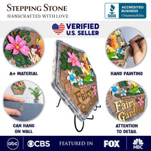 Carregar imagem no visualizador da galeria, Fairy Kisses and Flowers Garden Stepping Stone, 9.5" Outdoor Decoration Statue