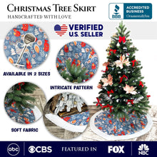 Load image into Gallery viewer, Scandinavian Forest Animal Pattern Tree Skirt