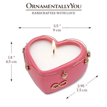 Carregar imagem no visualizador da galeria, Heart Shaped Eternal Love Candle, Romantic Rose Scented Gift with Pendant for Her