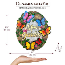 Carregar imagem no visualizador da galeria, Mom’s Garden with Butterflies Stepping Stone, 9.5" Decorative Outdoor Decoration