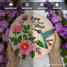 Load image into Gallery viewer, Enjoy the Small Things Hummingbird Stepping Stone, 9.5" Decorative Garden Appreciation Gift