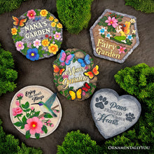 Carregar imagem no visualizador da galeria, Nana’s Garden Floral Stepping Stone, 9.5" Decorative and Gift for Grandmother