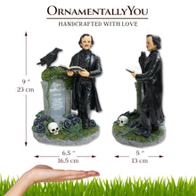 Carregar imagem no visualizador da galeria, (Pre-Order) Edgar Allan Poe Handpainted 9" Figurine, Horror Home Statue Decoration