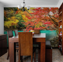 Carregar imagem no visualizador da galeria, Colorful Teal Water Lake View Landscape Wallpaper Mural. #6745