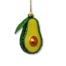 Carregar imagem no visualizador da galeria, Avocado Glass Christmas Ornament