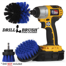 Load image into Gallery viewer, Original, 4in, & 2in Blue Brushes - Medium Bristles - Marine & Pool Cleaning | B-S-42O-QC-DB