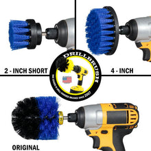 Load image into Gallery viewer, Original, 4in, & 2in Blue Brushes - Medium Bristles - Marine & Pool Cleaning | B-S-42O-QC-DB