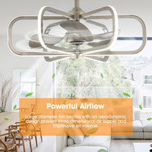 Carregar imagem no visualizador da galeria, 30" Theron Modern DC Motor Downrod Mount Reversible Ceiling Fan with LED Lighting and Remote Control