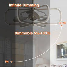 Carregar imagem no visualizador da galeria, 30" Theron Modern DC Motor Downrod Mount Reversible Ceiling Fan with LED Lighting and Remote Control