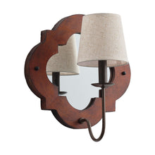 Carregar imagem no visualizador da galeria, 1-Light Rustic Iron Wood Wall Sconce Lighting