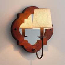 Carregar imagem no visualizador da galeria, 1-Light Rustic Iron Wood Wall Sconce Lighting