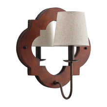 Carregar imagem no visualizador da galeria, 1-Light Rustic Iron Wood Wall Sconce Lighting