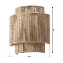 Carregar imagem no visualizador da galeria, 1-Light Farmhouse Rattan Wall Sconce Lighting