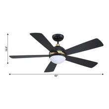 Carregar imagem no visualizador da galeria, 52" Indutrial 5 Blades Ceiling Fan with LED Lighting