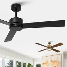 Carregar imagem no visualizador da galeria, 52" DC Motor 3 Blades Modern Downrod Mount Ceiling Fan