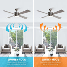 Carregar imagem no visualizador da galeria, 52" Bucholz Industrial Ceiling Fan with Dimmable LED Light