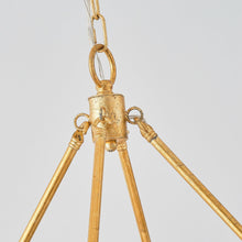 Carregar imagem no visualizador da galeria, 8-Light Golden Modern Candle Chandelier